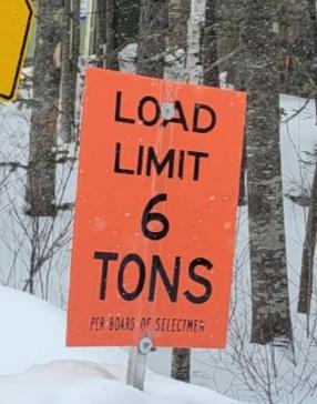 Roads Posted for Load Limits